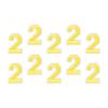 MECCANIXITY 10Pcs Number Patches Embroidered Decorative Repair Patches Iron on Patches Sew On Embroidered Applique Patches 2 Yellow 2" Height for Clothes, Shoes, Hats, Backpacks, DIY view 1