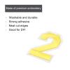 MECCANIXITY 10Pcs Number Patches Embroidered Decorative Repair Patches Iron on Patches Sew On Embroidered Applique Patches 2 Yellow 2" Height for Clothes, Shoes, Hats, Backpacks, DIY view 3