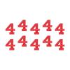 MECCANIXITY 10Pcs Number Patches Embroidered Decorative Repair Patches Iron on Patches Sew On Embroidered Applique Patches 4 Red 2" Height for Clothes, Shoes, Hats, Backpacks, DIY view 1