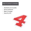 MECCANIXITY 10Pcs Number Patches Embroidered Decorative Repair Patches Iron on Patches Sew On Embroidered Applique Patches 4 Red 2" Height for Clothes, Shoes, Hats, Backpacks, DIY view 3