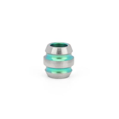 Colorful Titanium Alloy DIY Paracord Beads Key Chain Pendant,Umbrella Rope EDC Barrel Beads Outdoor Tool Clothes Zipper Accessorie (Green)