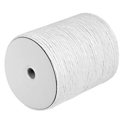 CAQUBO 4mm Natural Cotton Single Strand Macrame Cord 193 Yards (579 Ft) White Color - 100% Natural Soft Rope, Easy to Unravel. Ideal for Beginners, Wall Hanging, Plant Hangers, Jewelry & DIY Crafting