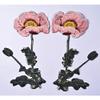 HXSCOO 1 Pair Big Pink Embroidered Flower Appliques Garment Accessories Patch DIY Scrapbooking Card Craft Decoration view 3
