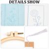 AHANDMAKER Embroidery Bookmark Set, Floral Plant Stamped Embroidery Bookmark for Adults Counted Cross Stitch Kit with Needle Tassel Cards Embroidery Hoop Instructions view 4