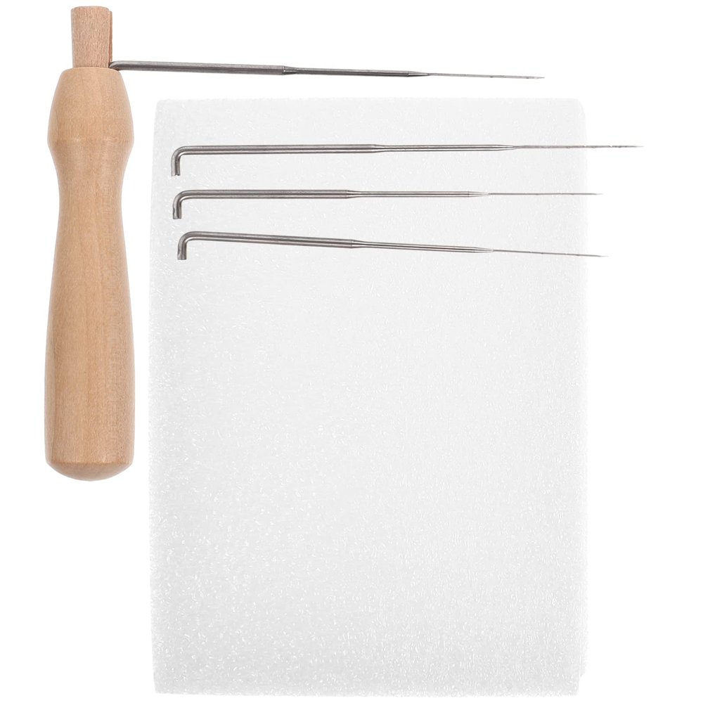 Ciieeo 1set Needle Felting Mat Needles Portable Craft Work Pad for Non-Woven Fabrics Durable Cushion and Professional Experience