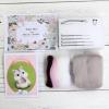 SEIWEI Cat Dog Wool Felt Craft DIY Non Finished Poked Set Handcraft Kit for Needle Material Bag Pack Pig Shiba Inu view 4