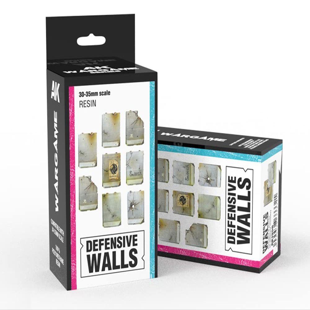 AK Resin Model AK1356 Defensive Walls Set (Resin 30-35MM)