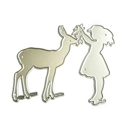 Girl Deer Metal Die Cuts, Cutting Dies for Card Making Clearance, Embossing Dies for Scrapbooking, DIY Album Paper Cards Decoration