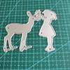 Girl Deer Metal Die Cuts, Cutting Dies for Card Making Clearance, Embossing Dies for Scrapbooking, DIY Album Paper Cards Decoration view 3