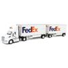 Diecast Masters 1/50 Limited Edition FedEx Peterbilt 579 Single Axle Day Cab w/ 2 Wabash 28 Pup Trailers 65191 view 1