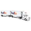 Diecast Masters 1/50 Limited Edition FedEx Peterbilt 579 Single Axle Day Cab w/ 2 Wabash 28 Pup Trailers 65191 view 2