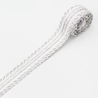 10 Yard 20mm Wide Webbing Skirt Robe Clothing Shoes Hat and Bags, Home Decoration Lace Gold Silver Woven (Color : 05)