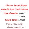 Arakierst 100pcs Bright Yellow Round Silicone Beads 9mm Silicone Loose Pearl Beads for Keychain Jewelry Accessory DIY Craft Home Decoration view 2