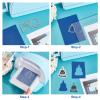 BENECREAT 2Pcs Birthday Turtles Cutting Dies and Stamp Sets, Turtles Balloons Birthday Cakes Metal Cutting Stencils Clear Stamp for Card Making DIY Scrapbooking view 3