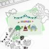 BENECREAT 2Pcs Birthday Turtles Cutting Dies and Stamp Sets, Turtles Balloons Birthday Cakes Metal Cutting Stencils Clear Stamp for Card Making DIY Scrapbooking view 4