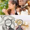 Plastic+Metal+Glass 10X Pocket Folding Magnifier Loupe Optical Magnifying Glass with Leather Case view 2