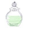 Beverly Stamp TSW-127 Ink Iridescent Glass Bottle with Lid view 4