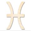 Unfinished Wood Pisces Sign Shape Zodiac Craft up to 46" 20" / 1/8" view 1