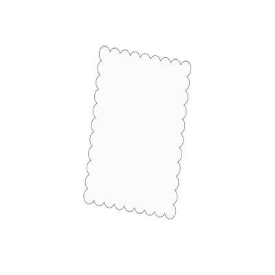 4" x 5.25" Scalloped Flat Note Cards - A2 Card Mats: 4" x 5.25" in Neutral or Bright Colors Blank Card Inserts (White)