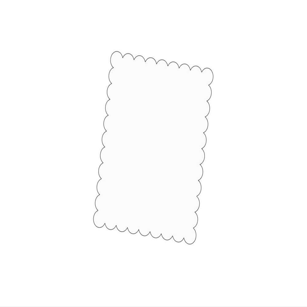 4" x 5.25" Scalloped Flat Note Cards - A2 Card Mats: 4" x 5.25" in Neutral or Bright Colors Blank Card Inserts (White)