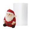 TOPYS Christmas Silicone Candle Mold, DIY 3D Santa Claus Shape Mold for Candle Making DIY Scented Candle Home Deco Gifts Christmas Ornament(3") view 1