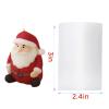 TOPYS Christmas Silicone Candle Mold, DIY 3D Santa Claus Shape Mold for Candle Making DIY Scented Candle Home Deco Gifts Christmas Ornament(3") view 3