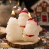 TOPYS Christmas Silicone Candle Mold, DIY 3D Santa Claus Shape Mold for Candle Making DIY Scented Candle Home Deco Gifts Christmas Ornament(3") view 4