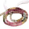 3mm Tourmaline Rondelles Beads, Pink Tourmaline Beads, Green Tourmaline Beads, 13 Inch Strand view 2