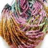 Tourmaline Rondelle Beads, Pink Tourmaline Beads, Green Tourmaline, 2.5mm Faceted Rondelles, 13.5 Inch Strands view 3