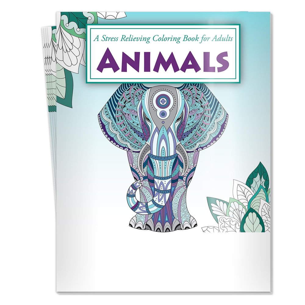 ZOCO Animals Coloring Books 10 Bulk Pack Relaxation Gifts for Adults, Seniors, Teens & Kids Great for Wellness Programs, Group Activities & Assisted Living