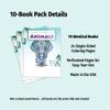 ZOCO Animals Coloring Books 10 Bulk Pack Relaxation Gifts for Adults, Seniors, Teens & Kids Great for Wellness Programs, Group Activities & Assisted Living view 2