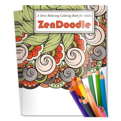 ZOCO ZenDoodle Coloring Book Bundles 25 Bulk Pack with Pencils Mindfulness Gifts for Adults, Seniors, Teens Great for Wellness Programs, Group Activities & Assisted Living