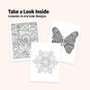 ZOCO ZenDoodle Coloring Book Bundles 25 Bulk Pack with Pencils Mindfulness Gifts for Adults, Seniors, Teens Great for Wellness Programs, Group Activities & Assisted Living view 3
