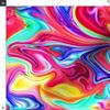 Spoonflower Fabric - Rainbow Psychedelic Jewel Bright Fun Kids Swirl Printed on Organic Cotton Sateen Fabric Fat Quarter - Sewing Quilting Apparel Home Decor view 3