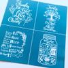 Family Theme Silk Screen Stencils, Reusable Self-Adhesive Silk Screen Transfers Chalk Paint Mesh Transfers Silk Screen Printing Stencils for Painting on Wood, Fabric, Pillow Case, Home Wall view 2