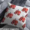 Feelyou Boxing Upholstery Fabric By The Yard, Sports Games Theme Fabric By The Yard,Boxing Gloves Decorative for Upholstery and Home DIY Projects, 10 Yards, Red White view 4