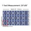 Erosebridal Tie Dye Fabric By The Yard Batiks Upholstery Fabric for Adult Men Women Modern Geometric Lattice Farm Decorative Fabric Blue Black Art Indoor Outdoor Fabric, Blue White, 3 Yards view 2