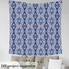 Erosebridal Tie Dye Fabric By The Yard Batiks Upholstery Fabric for Adult Men Women Modern Geometric Lattice Farm Decorative Fabric Blue Black Art Indoor Outdoor Fabric, Blue White, 3 Yards view 3