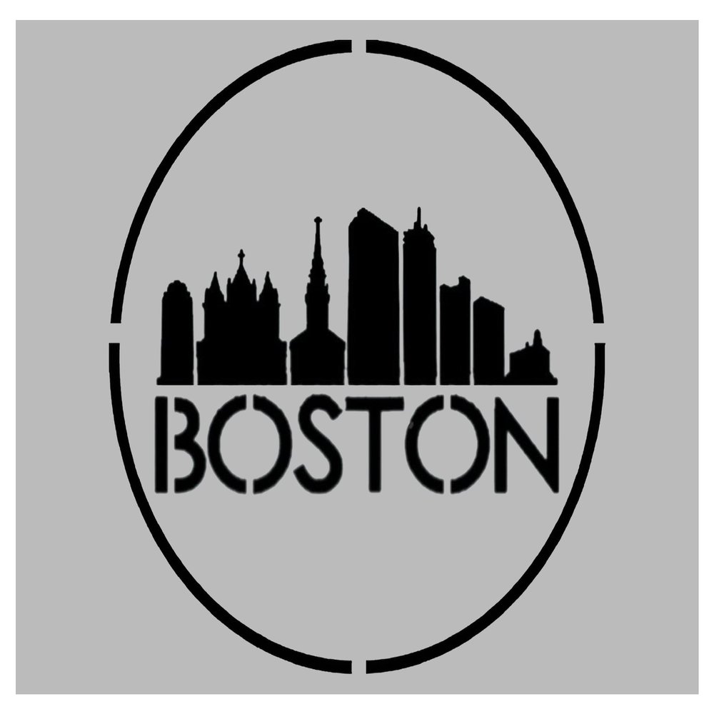 Boston Skyline Reusable Stencil (8.5" x 11" Sheet) for Painting on Walls, Wood, Arts and Crafts (My Custom Stencils)