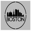 Boston Skyline Reusable Stencil (8.5" x 11" Sheet) for Painting on Walls, Wood, Arts and Crafts (My Custom Stencils) view 1
