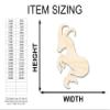 Unfinished Wood Capricorn Sea Goat Shape Zodiac Craft up to 46" 10" / 1/2" view 2