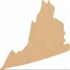 Virginia Wood State Craft Blank 9'' Shape, Unfinished MDF Craft State Cutout, Laser Cut DIY view 1