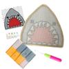 Special Shape Latch Hook Kits Rug for Kids Shark Printed Canvas DIY Handmade Carpet Crochet Yarn Embroidery Needlework Hook Latch Kit Rug Cover Christmas Home Decoration 30x30cm view 3