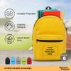 DISCOUNT PROMOS Custom Sprout Econo Backpacks Set of 6, Personalized Bulk Pack - Economical Backpack for Everyday Use, Perfect for Travellers, and More - Yellow view 2