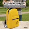 DISCOUNT PROMOS Custom Sprout Econo Backpacks Set of 6, Personalized Bulk Pack - Economical Backpack for Everyday Use, Perfect for Travellers, and More - Yellow view 4