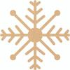 Blank Snowflake Wood 16" Cutout, Unfinished MDF Snowflake Shape 1/4" view 1