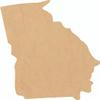 Georgia Wood State 15" Shape, Unfinished MDF Craft State Cutout, DIY 1/4" view 1