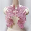 HXSCOO 1 Pair Lace Applique Patch Motif Wedding Dress Applique DIY Bridal Headdress Lace Fabric (Color : Green) view 2
