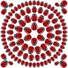 100 Pieces Tiny Resin Ladybugs Decor 0.55''-0.98'' 3 Sizes Mini Ladybugs Ornaments Miniature Figurines Craft for DIY Fairy Garden Dollhouse Micro Landscaping Wreath Cake Home Decoration Party view 1