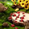 100 Pieces Tiny Resin Ladybugs Decor 0.55''-0.98'' 3 Sizes Mini Ladybugs Ornaments Miniature Figurines Craft for DIY Fairy Garden Dollhouse Micro Landscaping Wreath Cake Home Decoration Party view 2